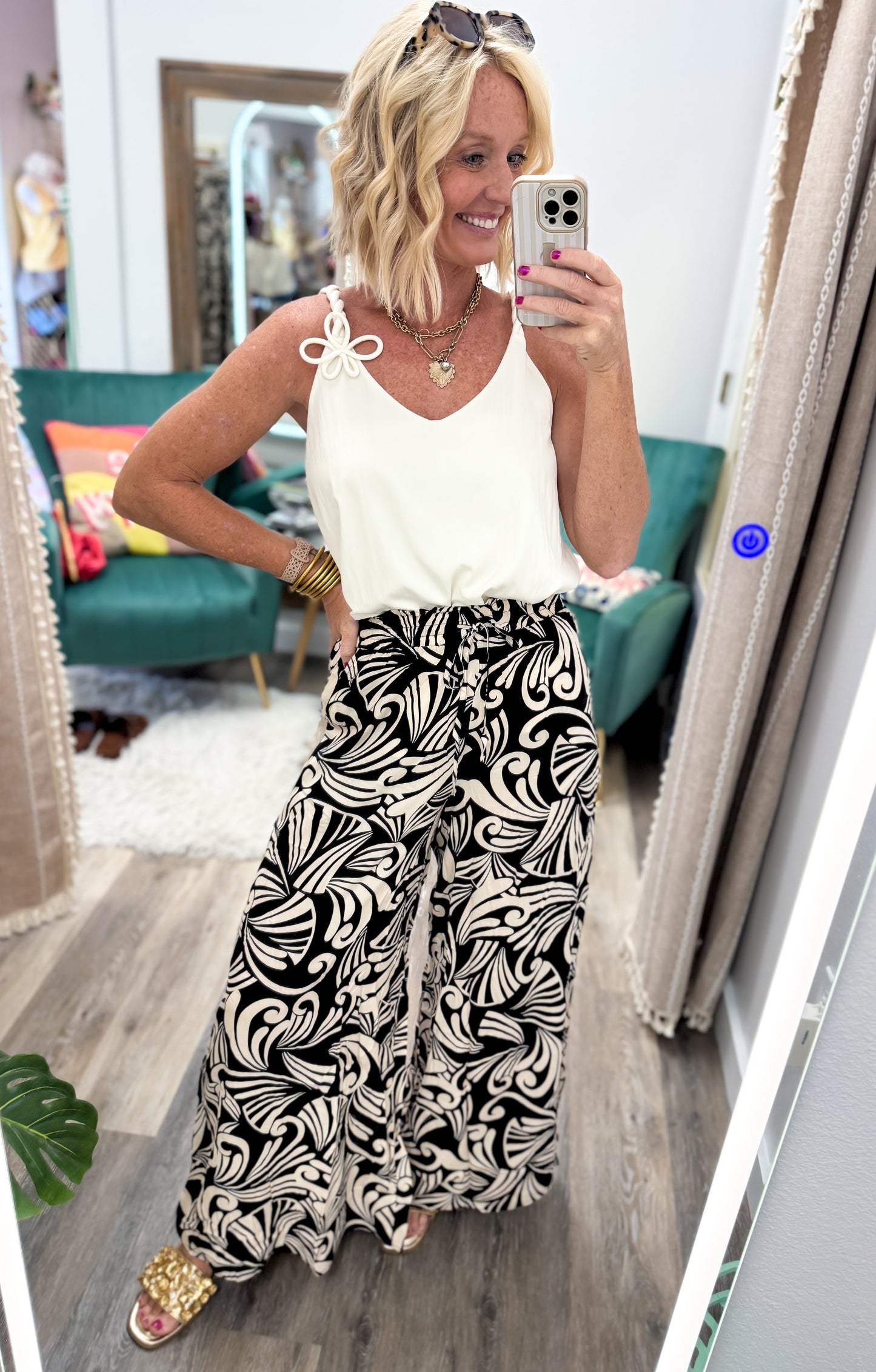 Dizzy Drape Wide Leg Pants