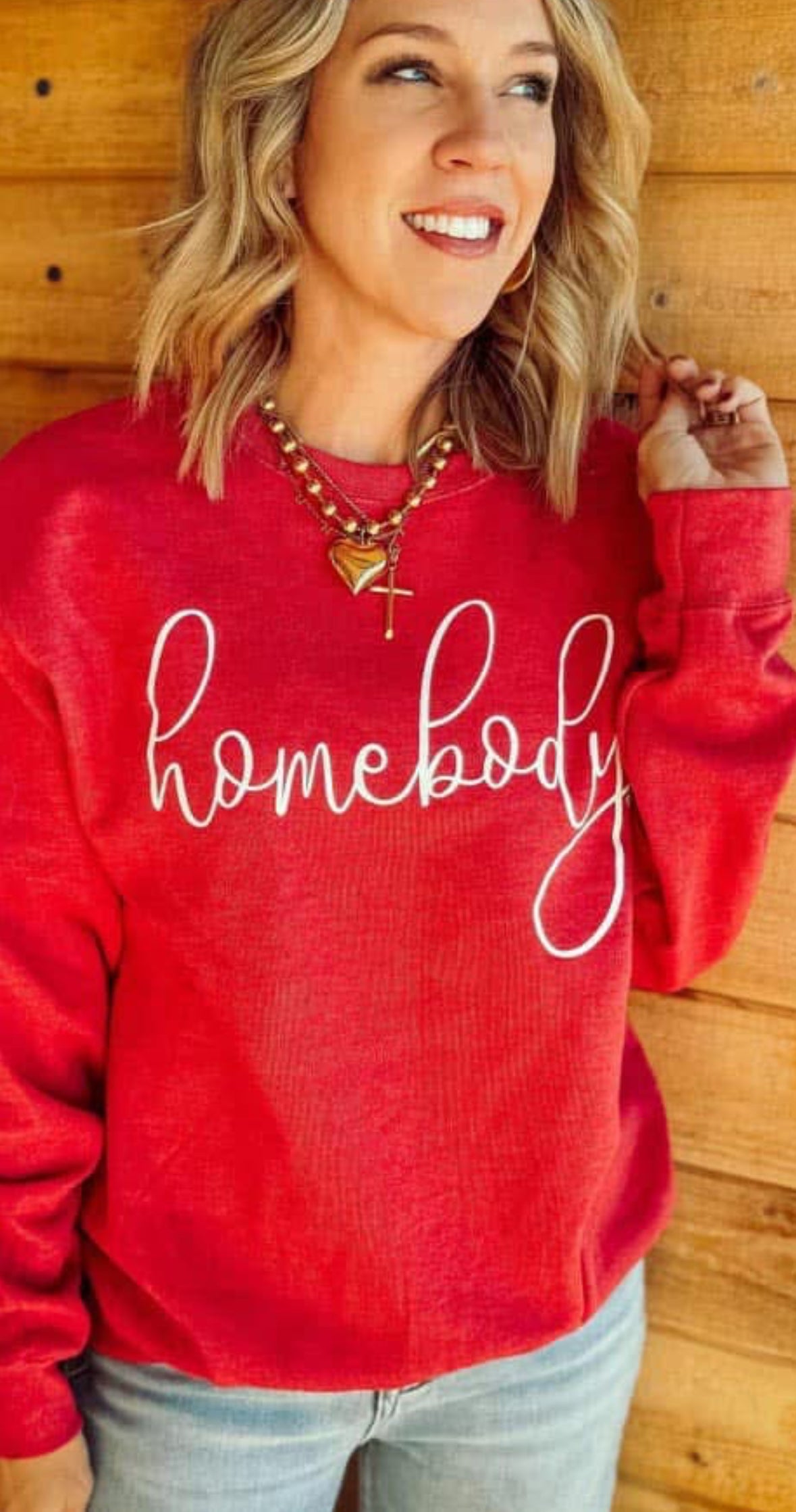 Homebody Sweatshirt -- Heather Red