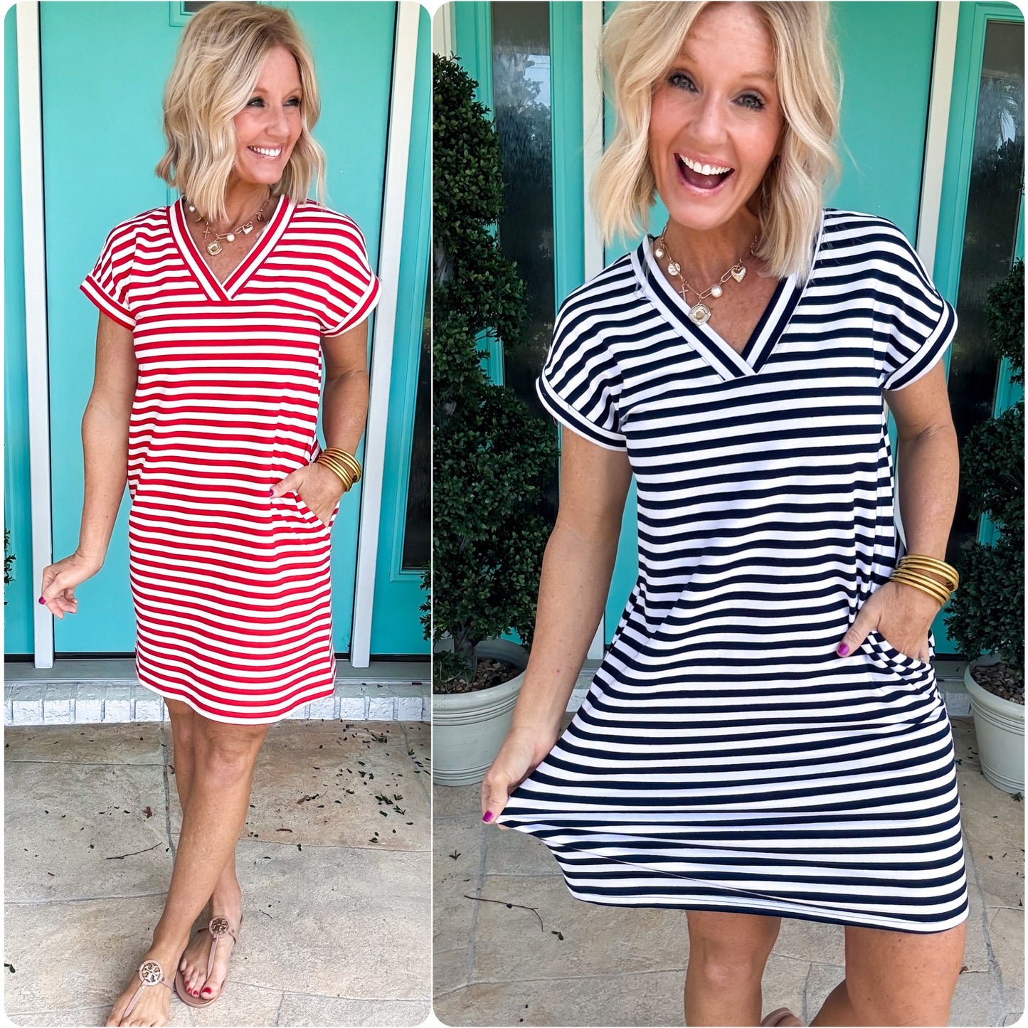 BBQ Weather Striped Dress