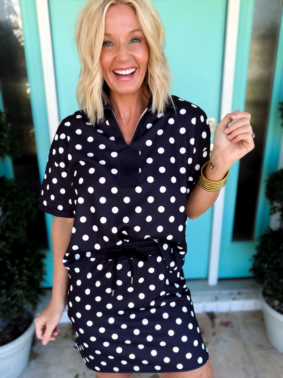 Dotty Chic Skirt Set