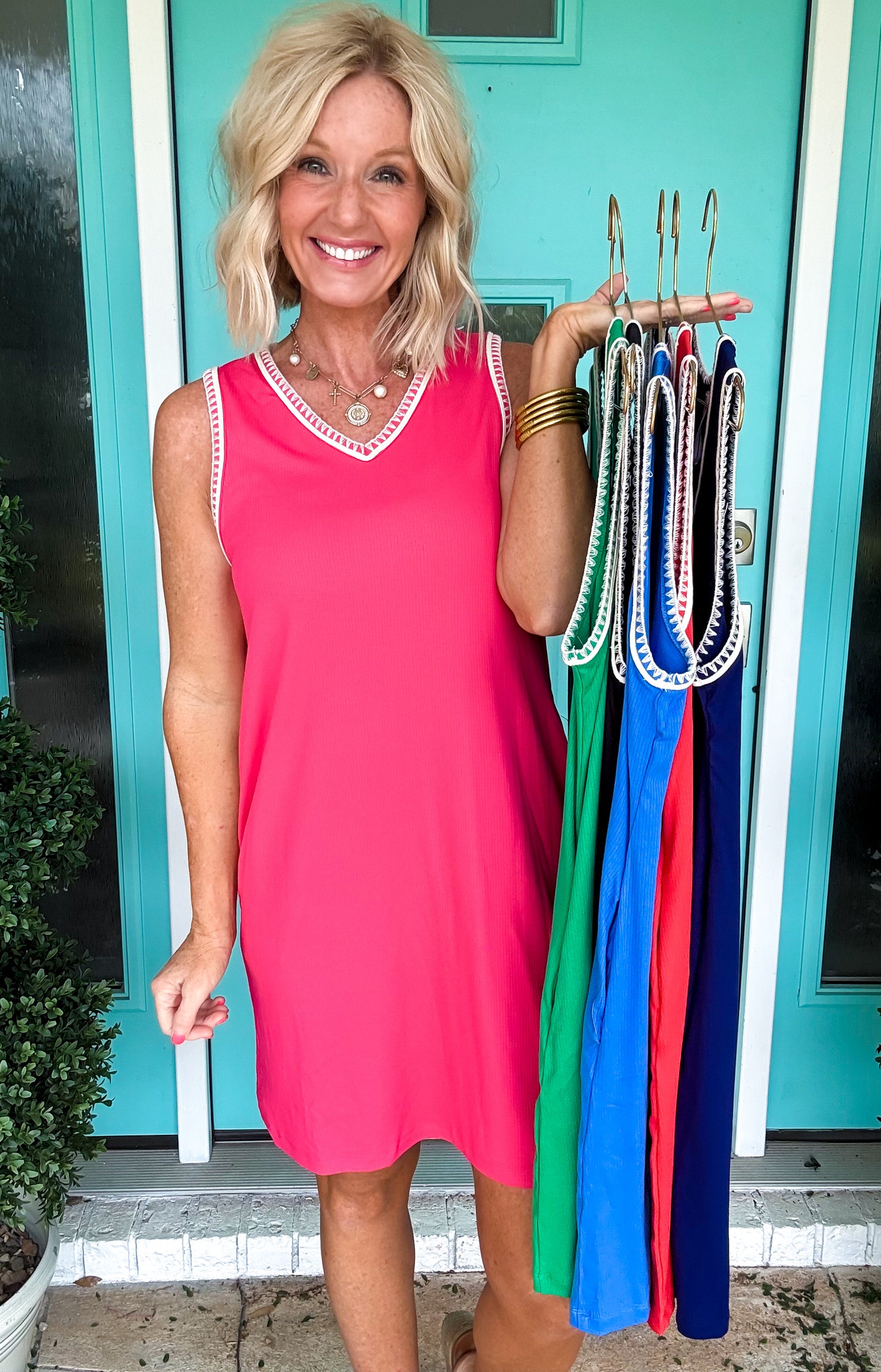 Airloom Embroidered Stitch Dress