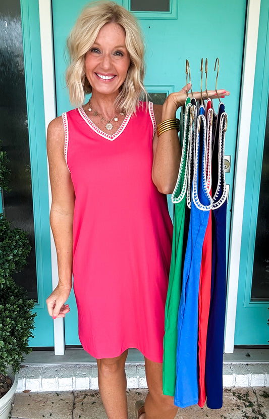 Airloom Embroidered Stitch Dress