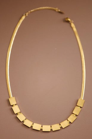 Herringbone Luxe Necklace 18K Non-Tarnish