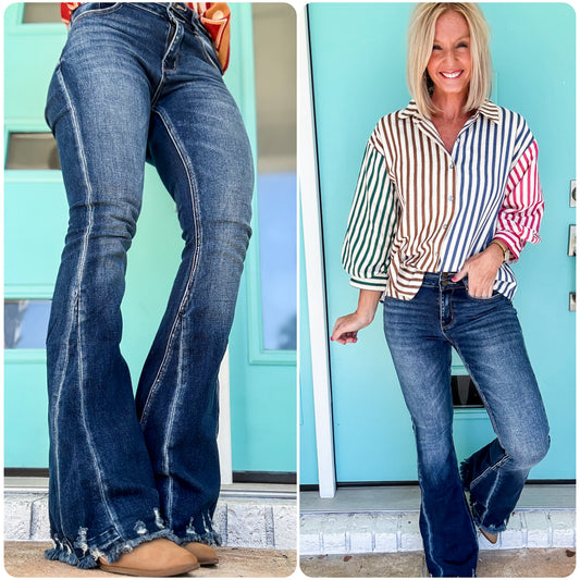 Lowkey Raw Flare Jeans by Petra
