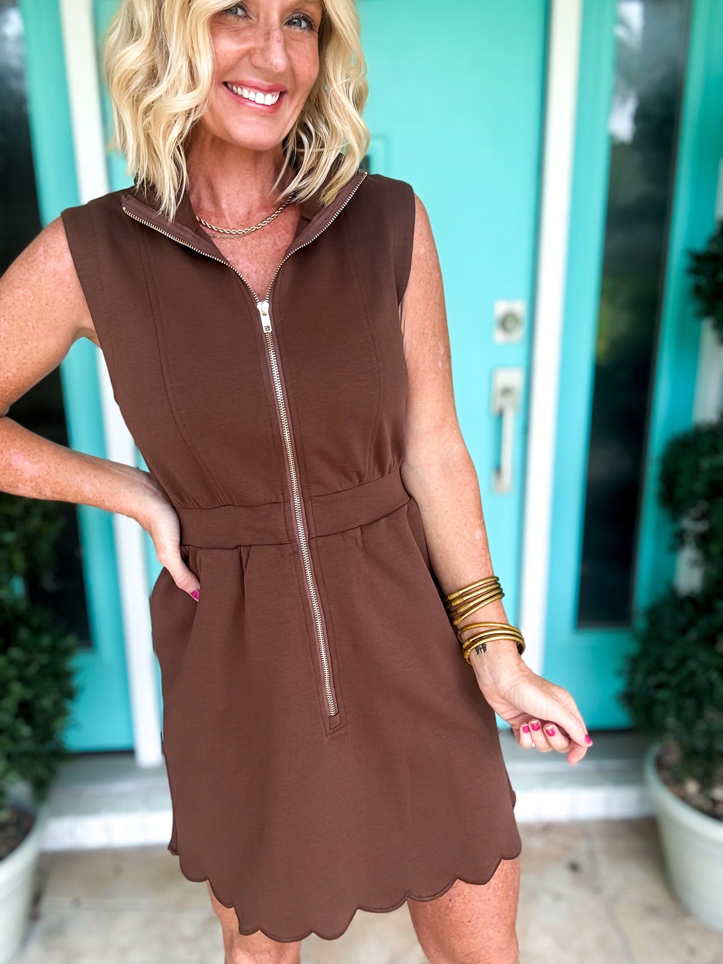 Classy Fall Zip Dress