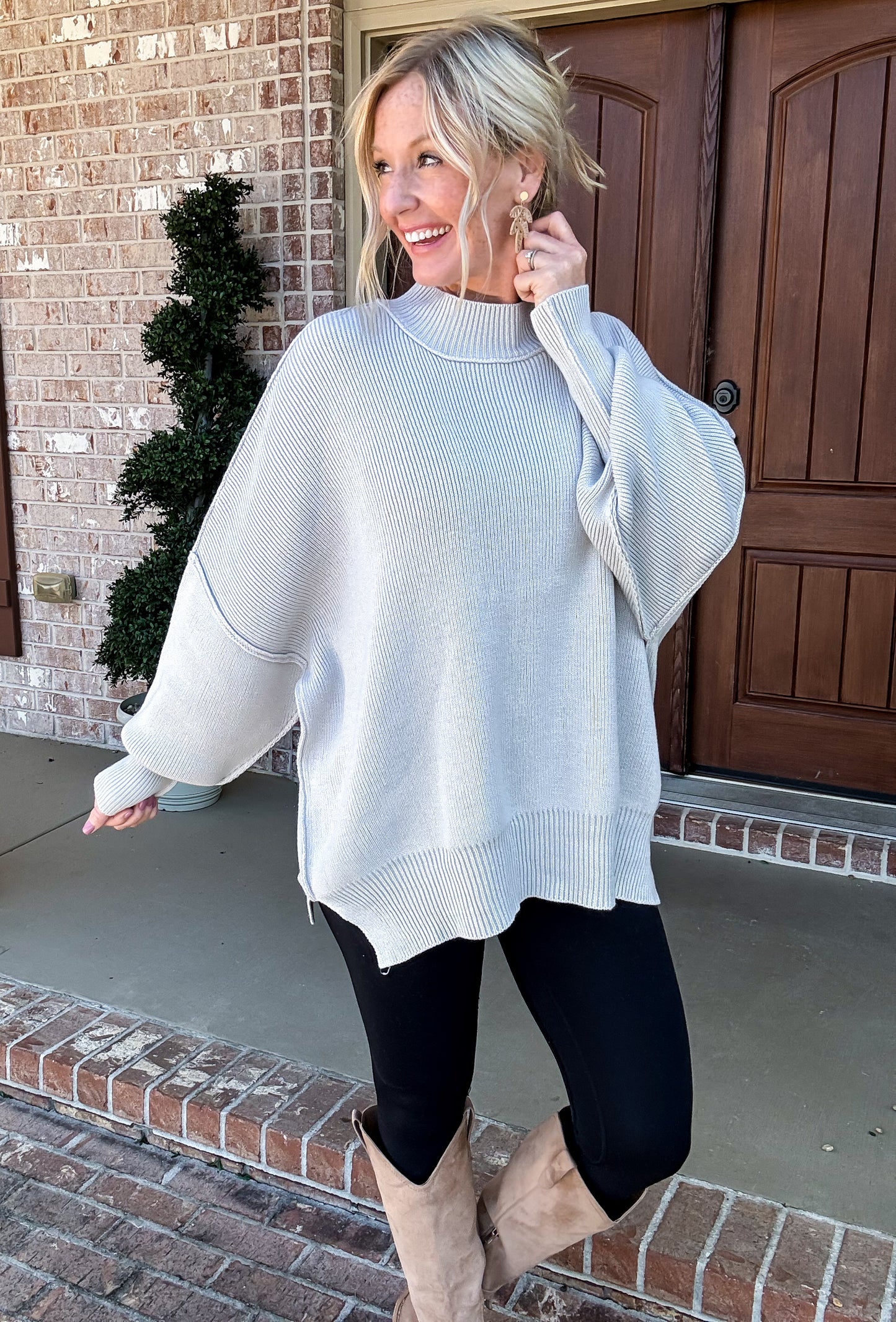 Sylvia Side Slit Oversized Sweater