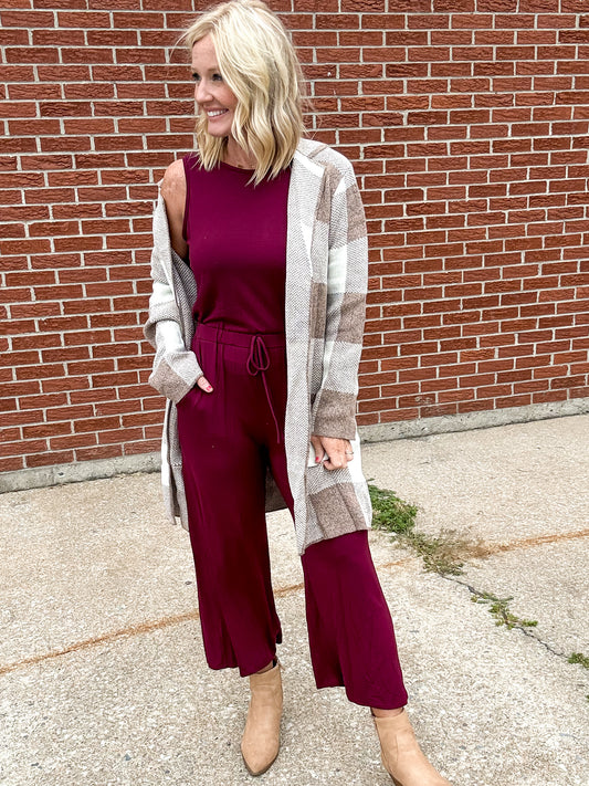 Scoop Back Wide Leg Jumpsuit