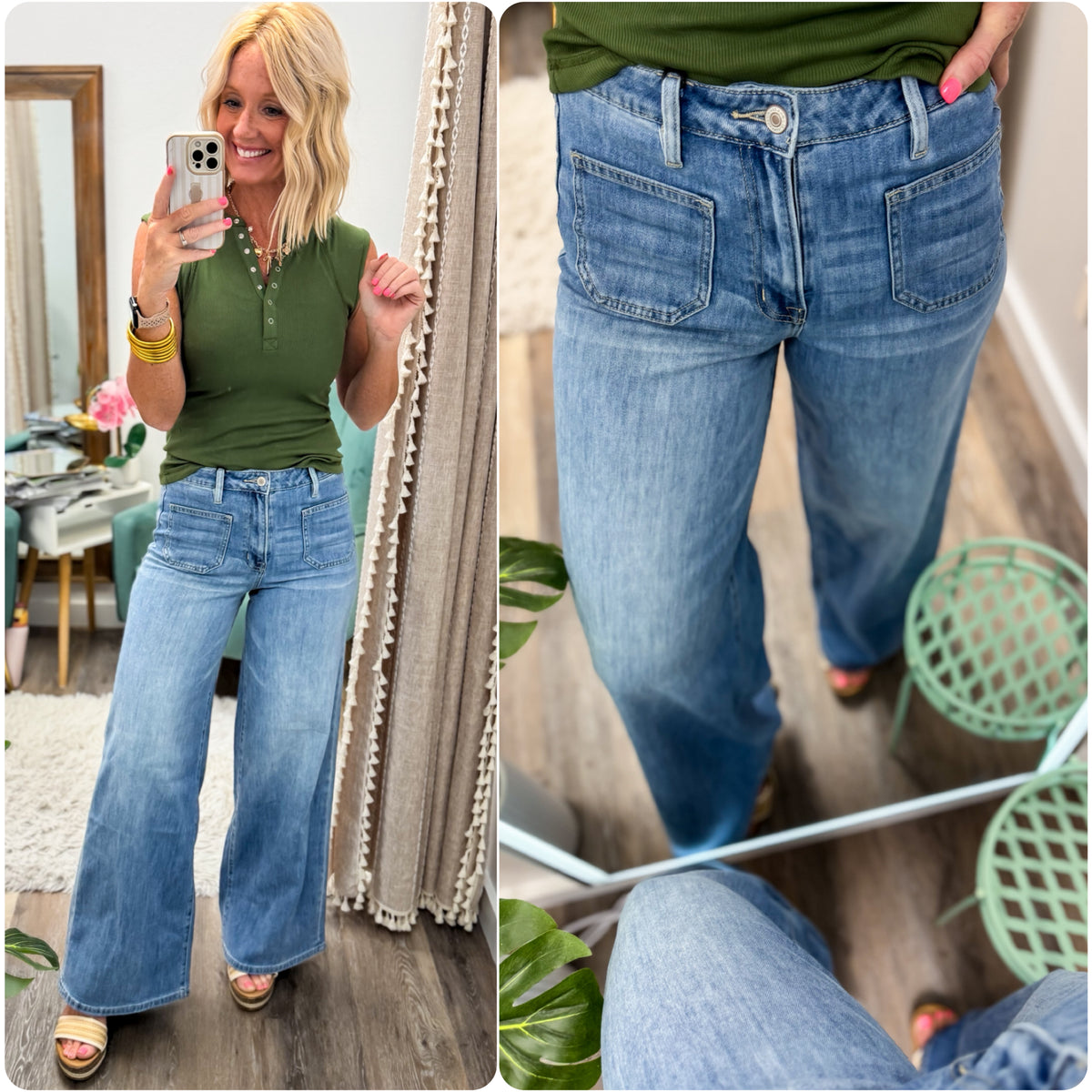 Front Row Wide Leg Jeans