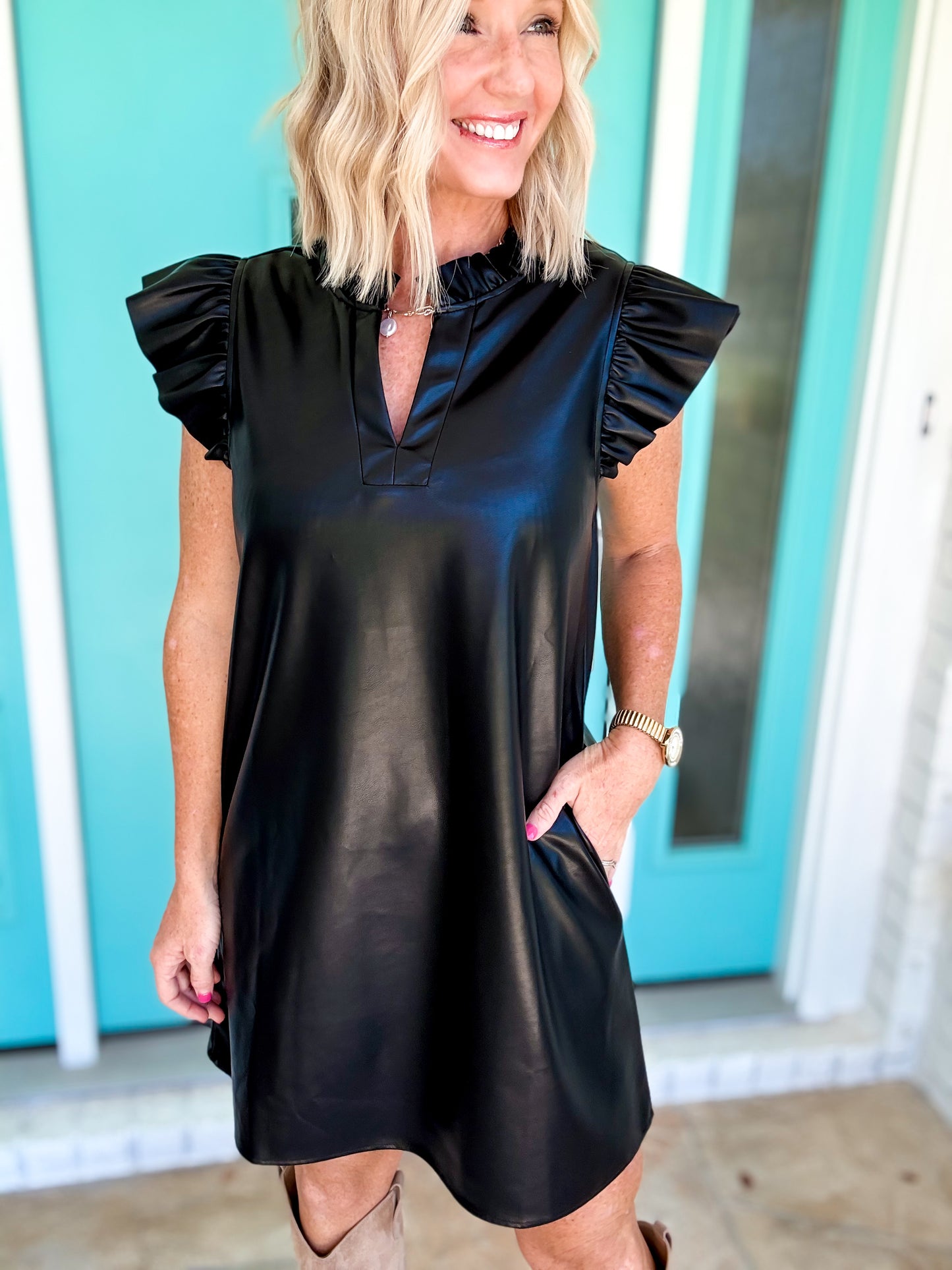 Chic Leather Dress