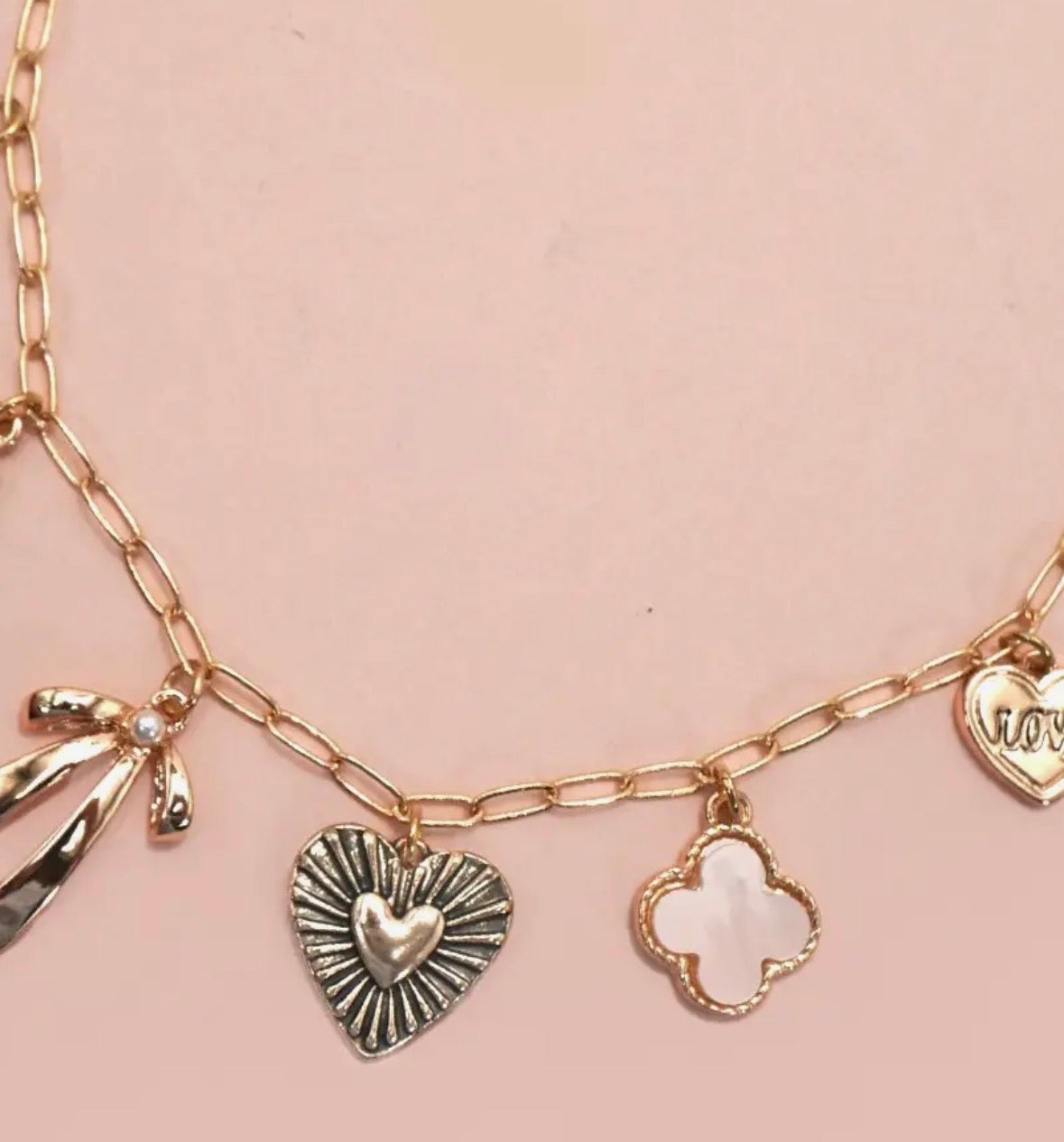 Vintage Charm Heart Necklace