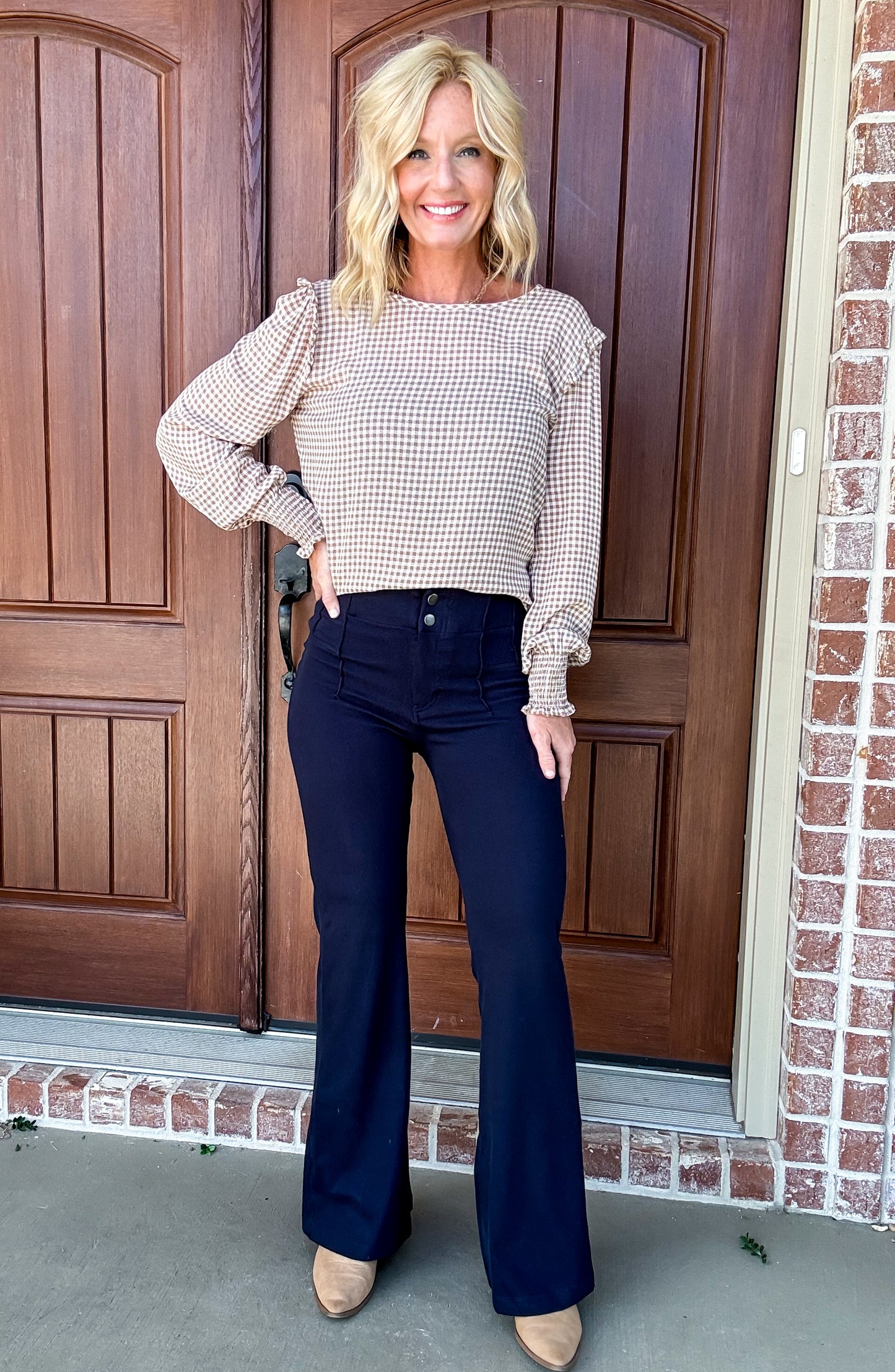 The Amelia Cotton Stretch Twill Flared Pants 2024