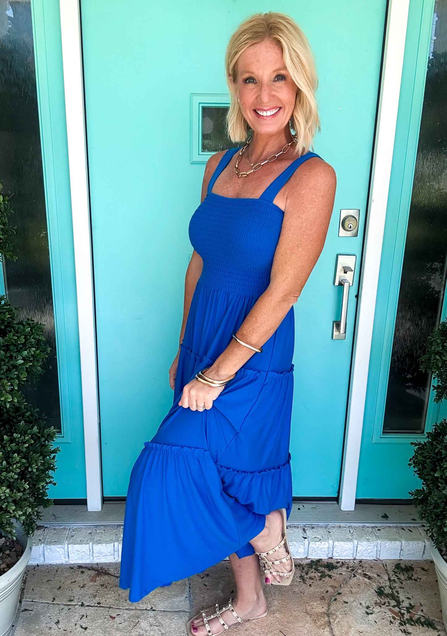 Sweet Day Smocked Midi Dress