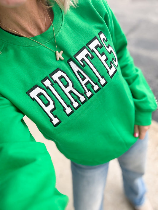 Pirates Glitter Embroidered Sweatshirt