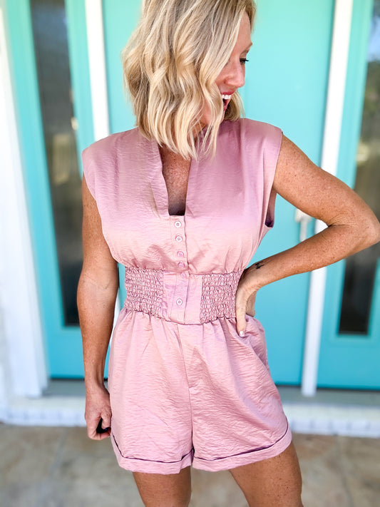 Cinched & Styled Silky Romper