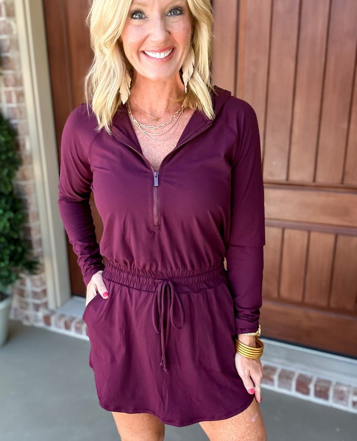 Getting Out Buttery Romper in Wine