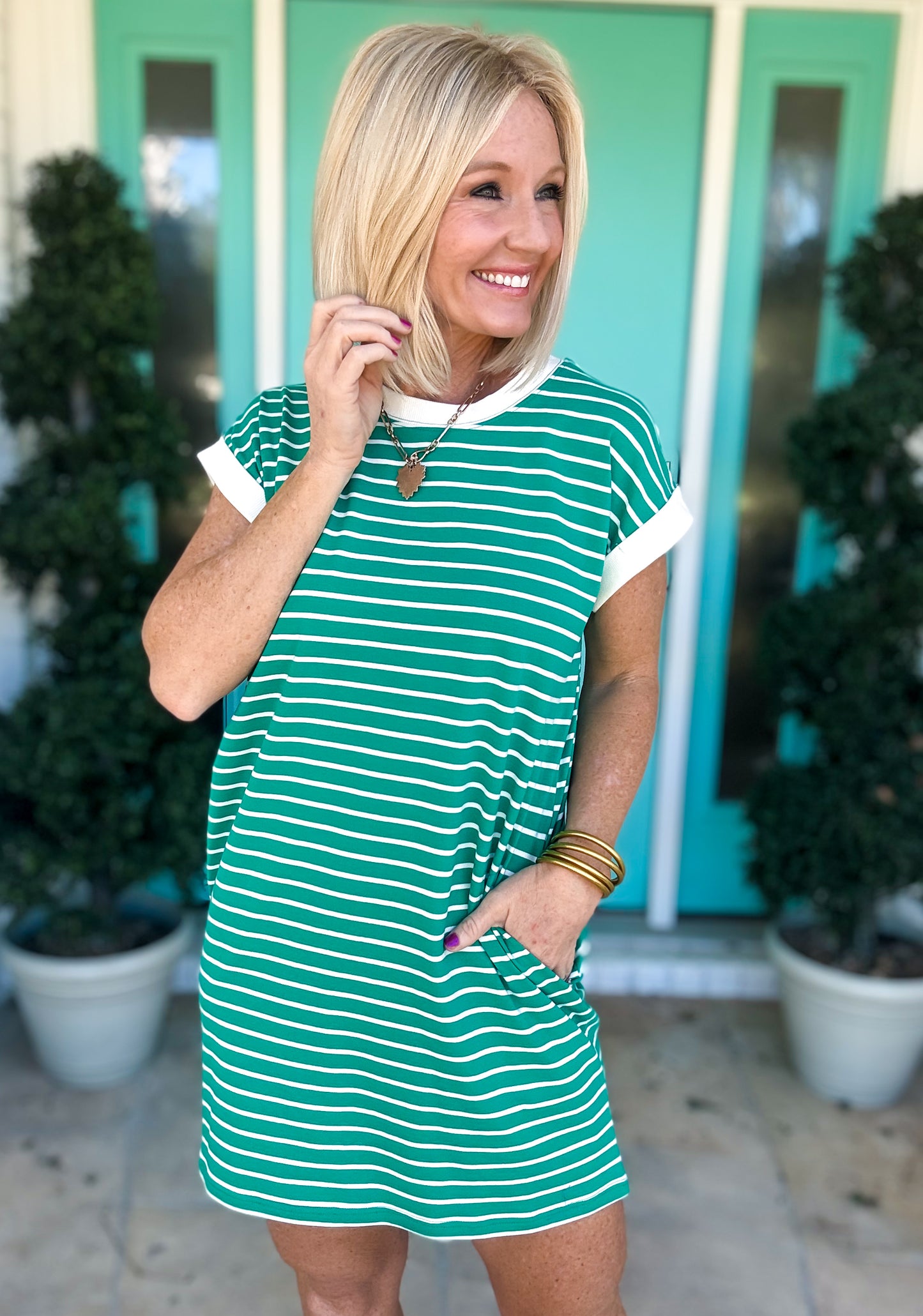 Throw On & Go Striped Dress