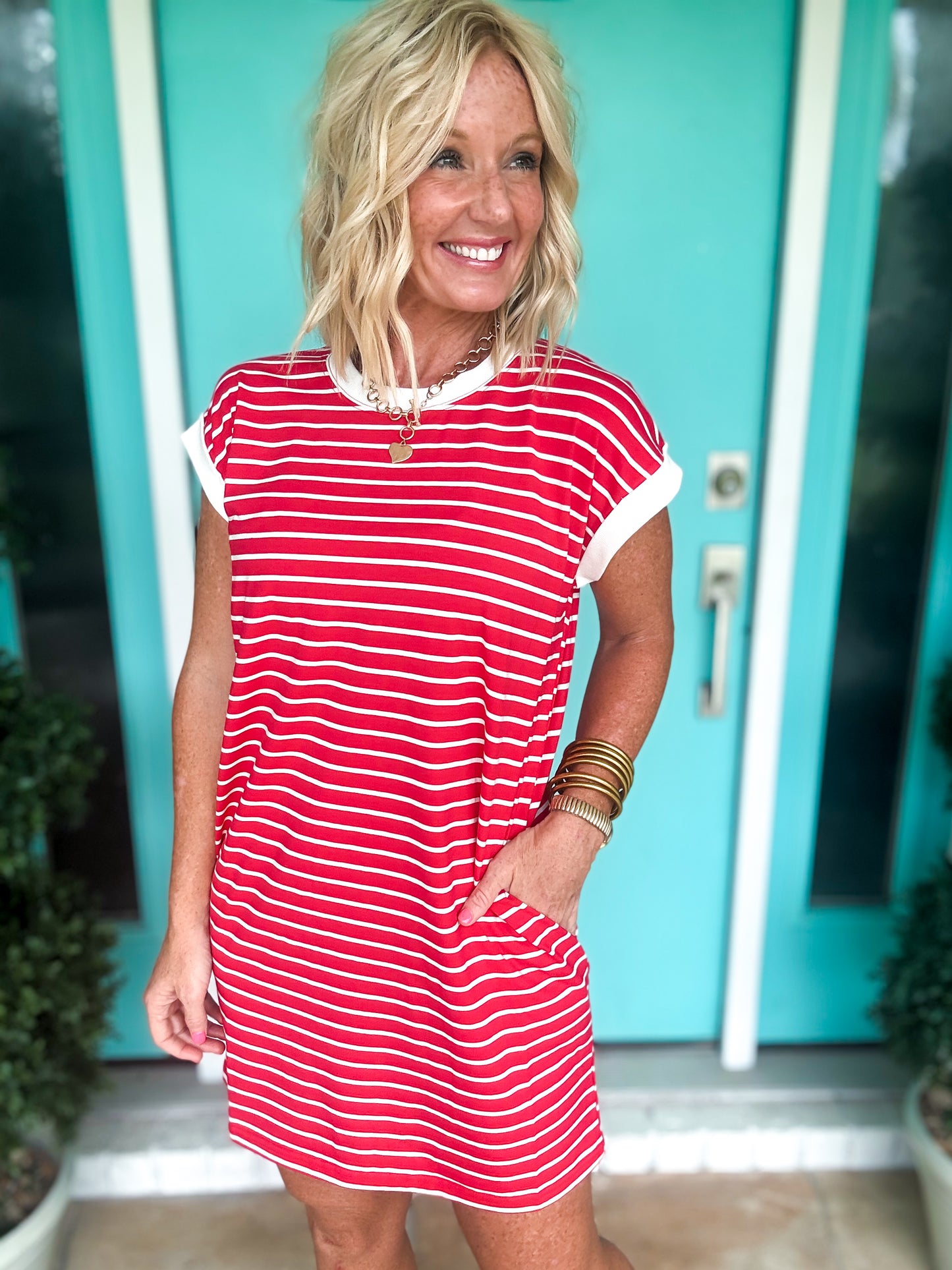 Throw On & Go Striped Dress