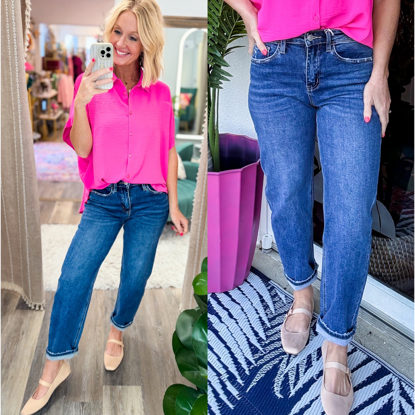 Barely Barrel Ankle Jeans