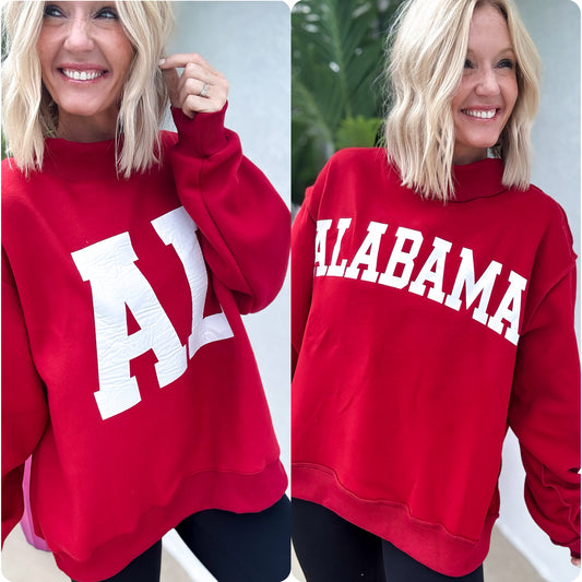 Alabama Reversible Mock Neck Sweatshirt