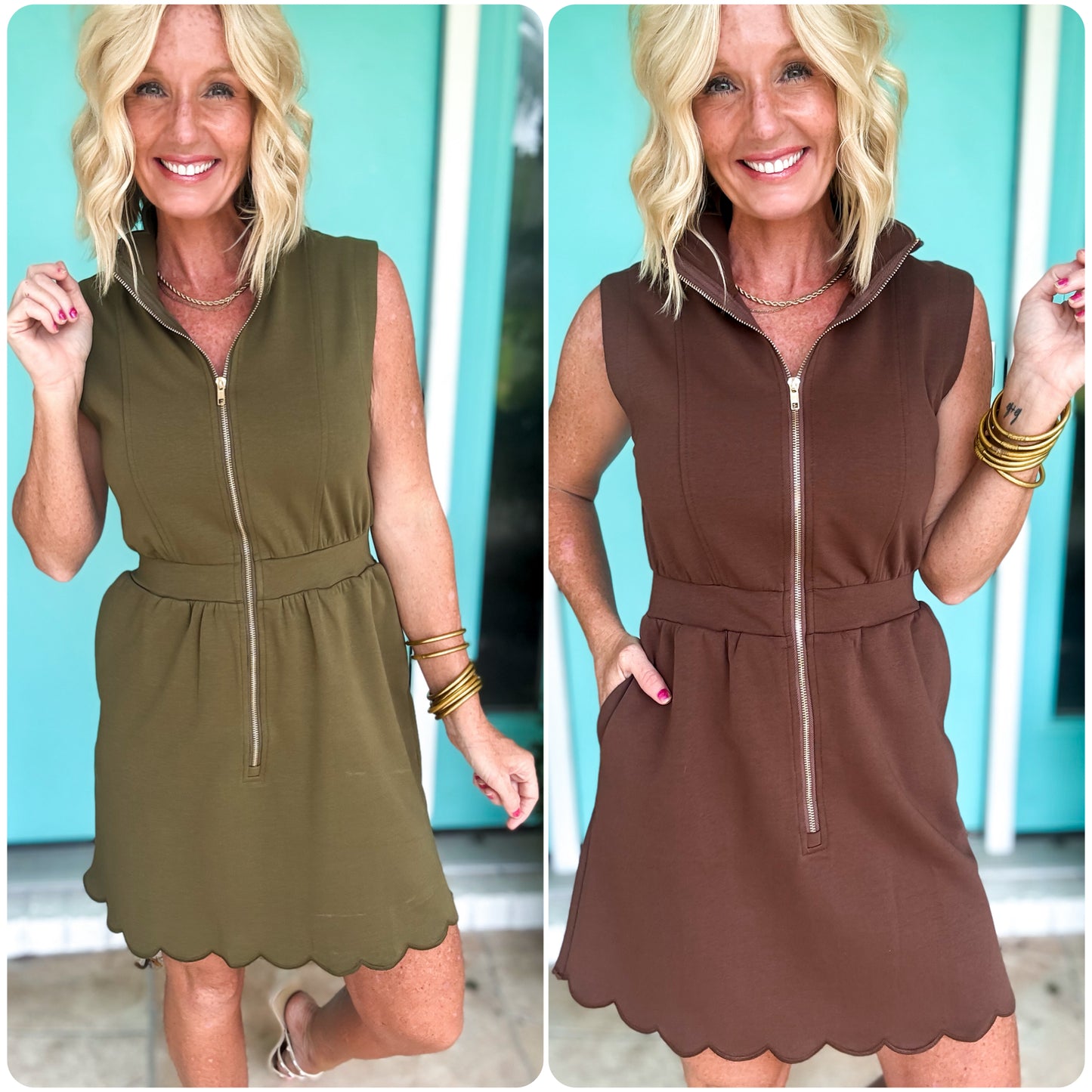 Classy Fall Zip Dress