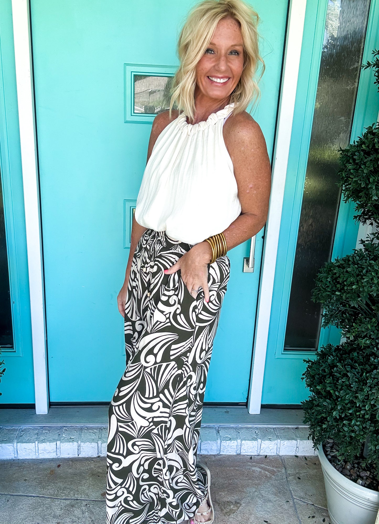 Dizzy Drape Wide Leg Pants