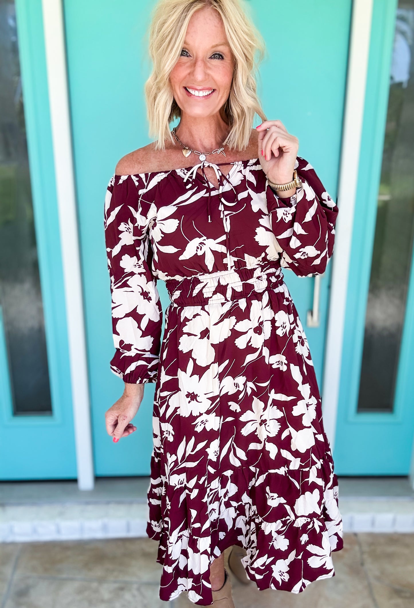 Petal Pour Floral Midi Dress