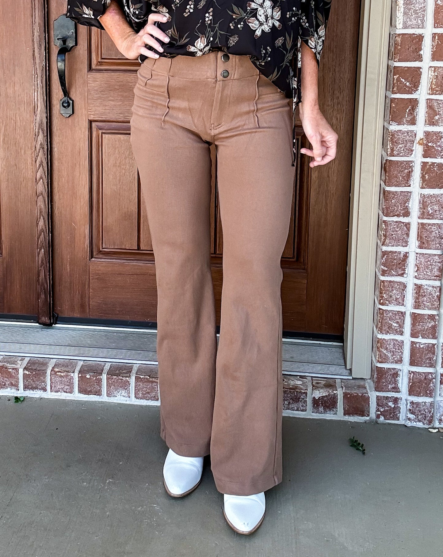 The Amelia Cotton Stretch Twill Flared Pants 2024