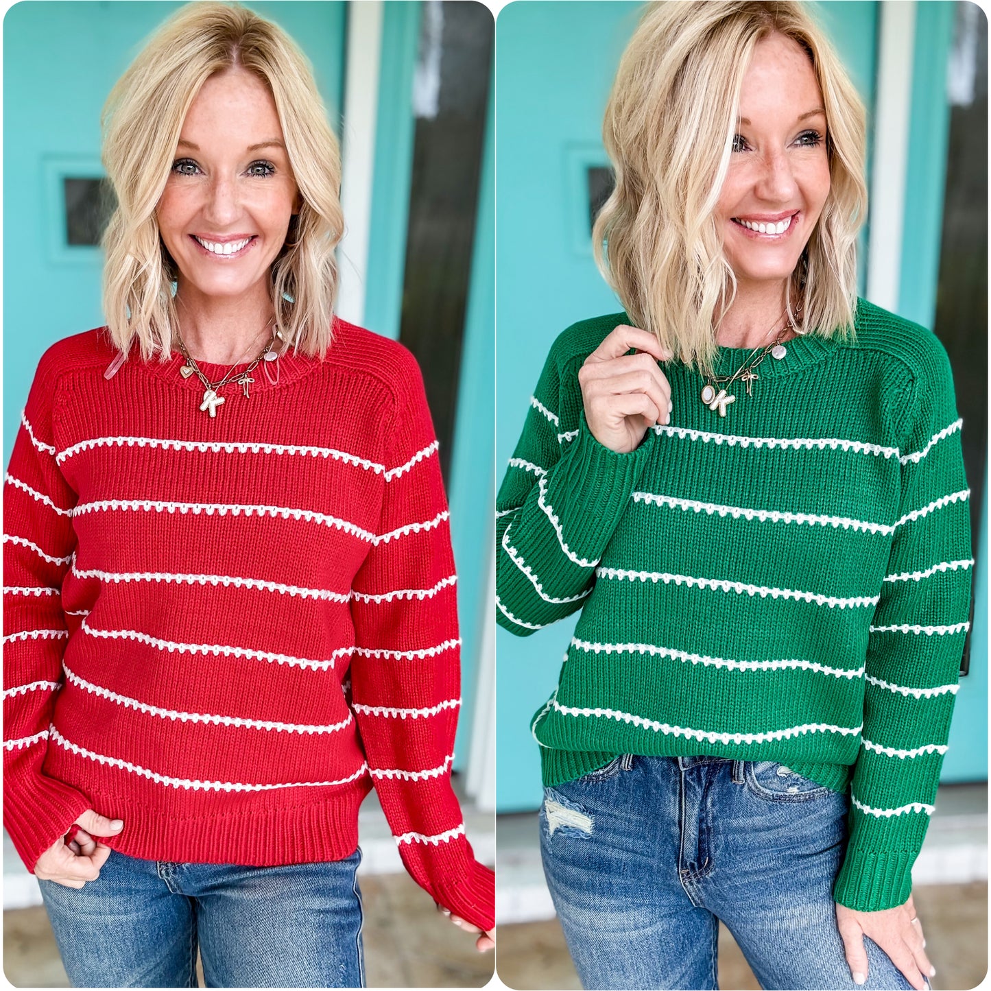 Holiday Check-In Sweater by Staccato