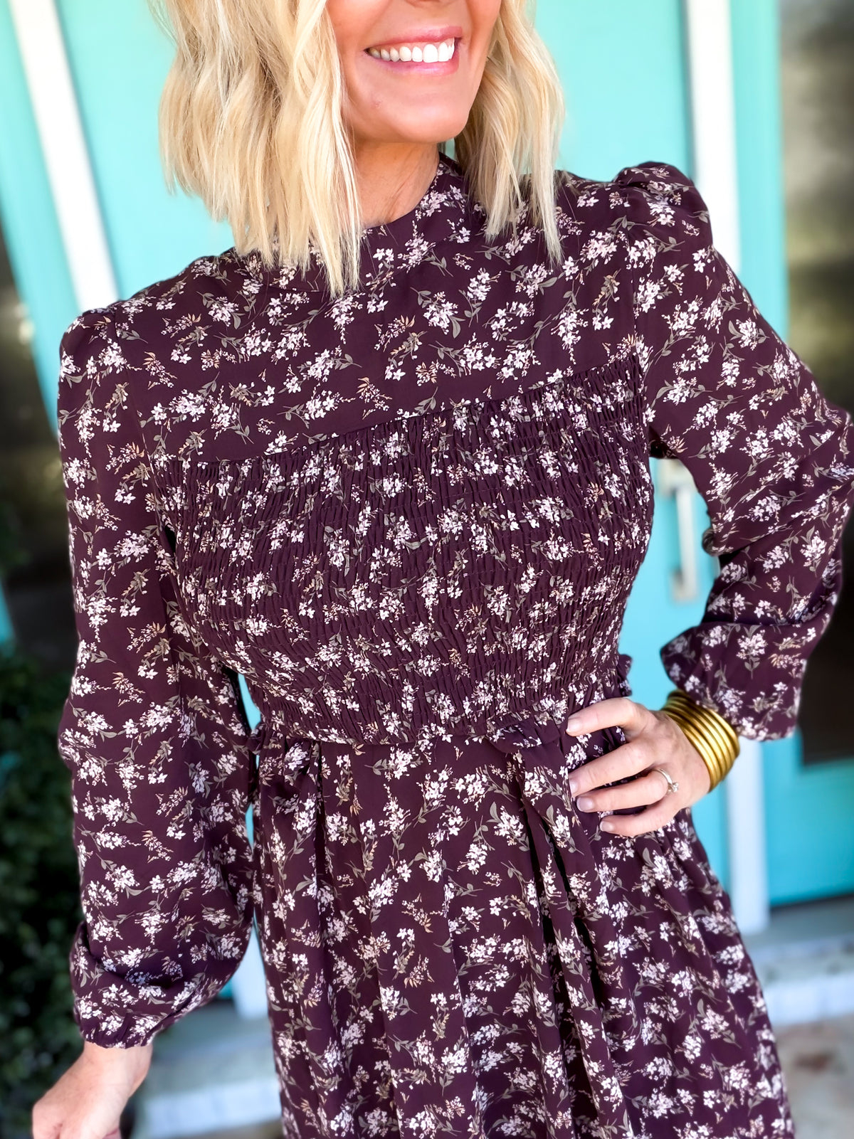 Wine Garden Midi Dress