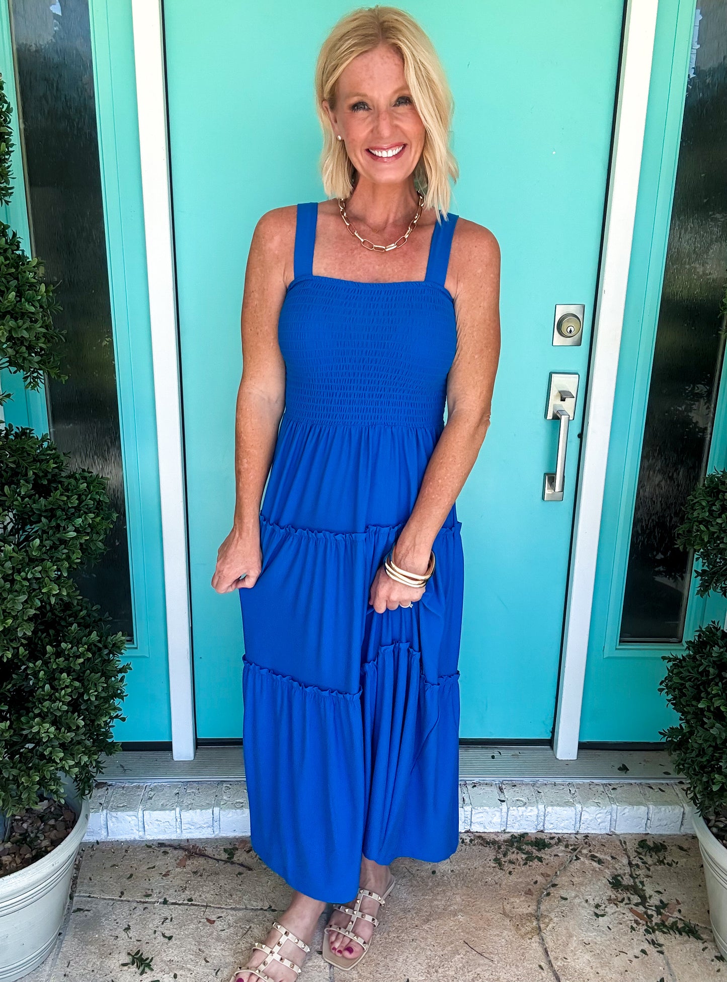 Sweet Day Smocked Midi Dress