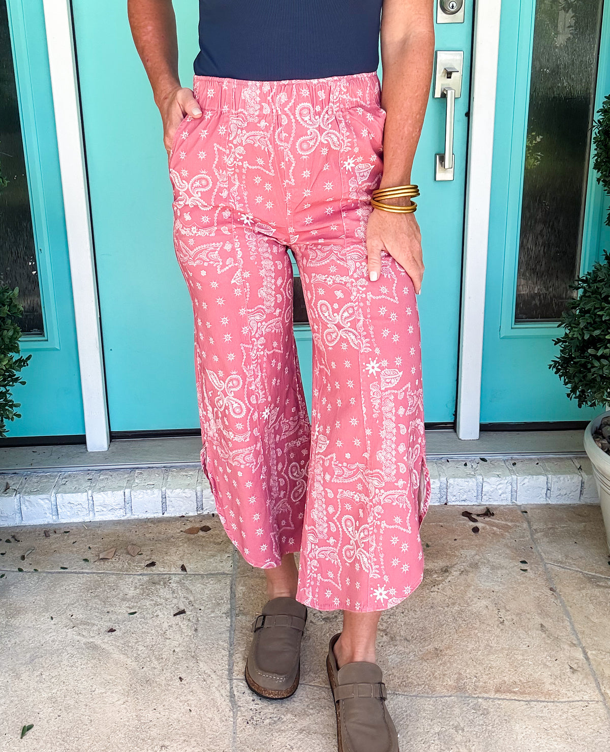 Worth The Hype Pants | Marsala Paisley