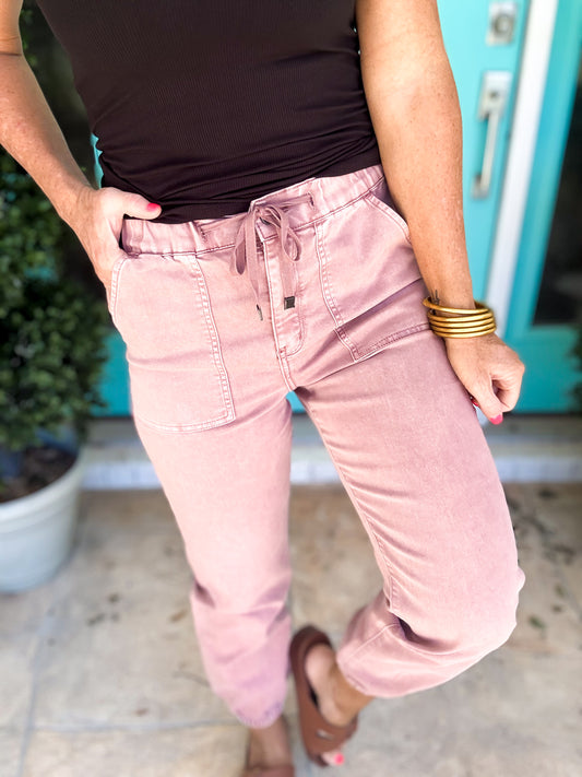 Blush Rush Jogger Jeans