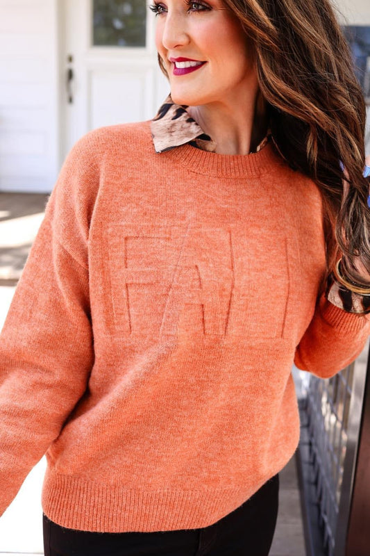 Fall Embossed Sweater