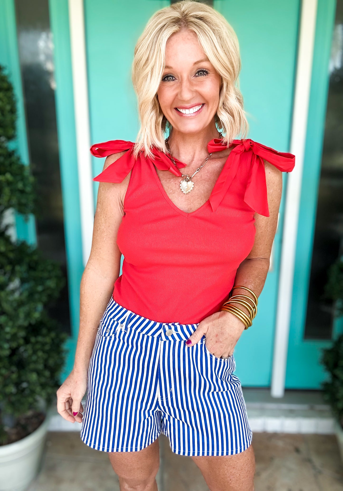 Seaside Stroll Striped Shorts
