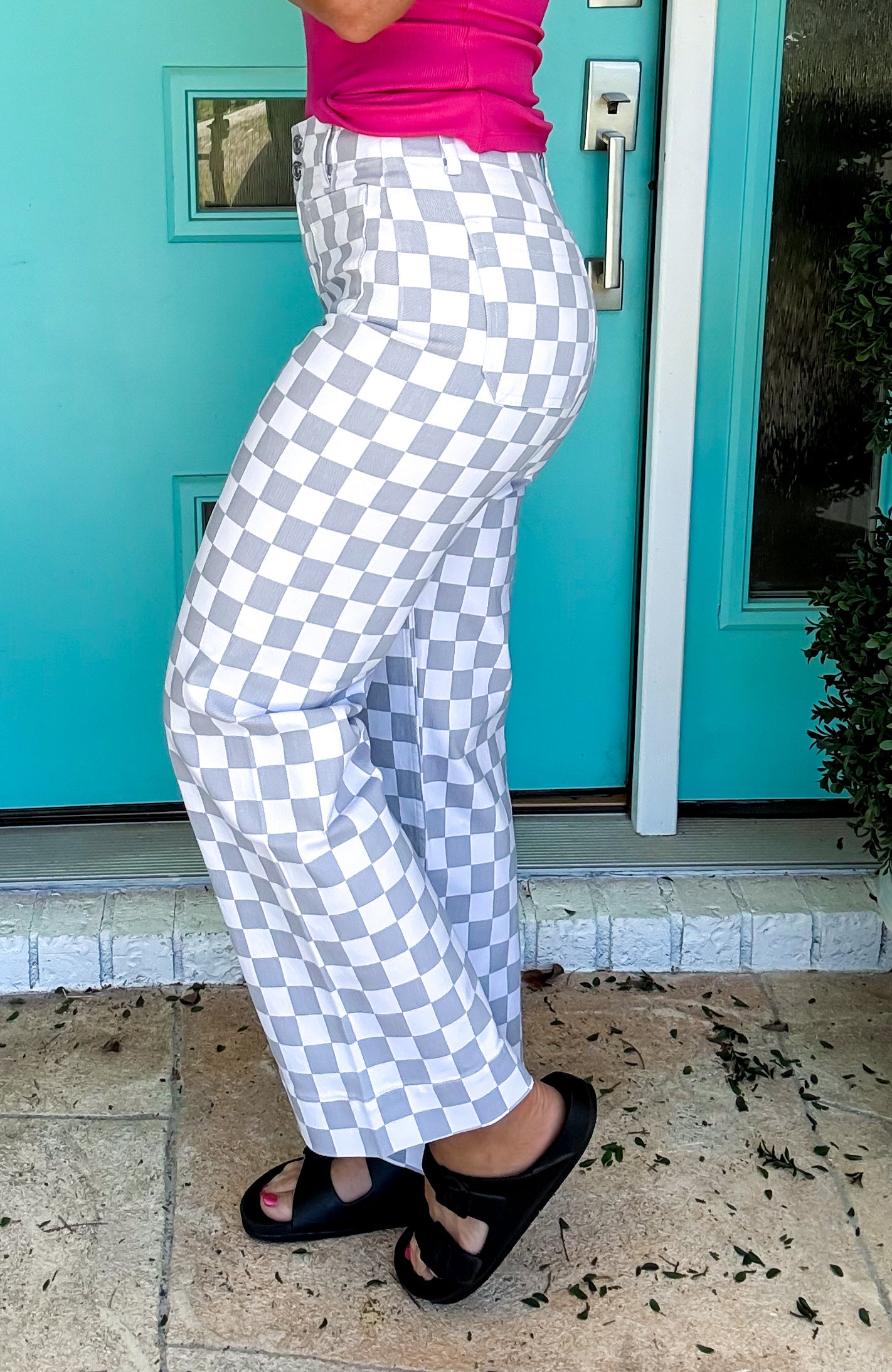 Light Gray Chess Denim by Mica