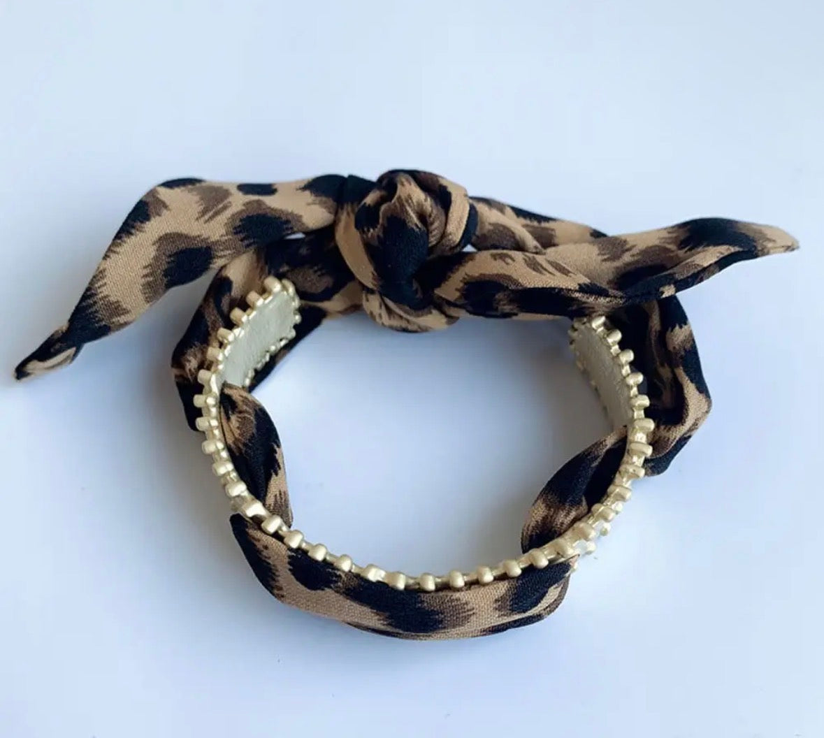 The Lucy Leopard Scarf Bangle Bracelet