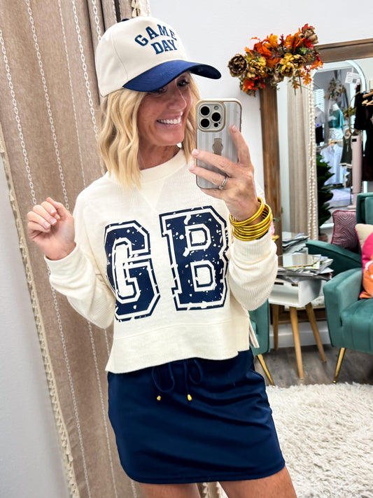 GB Cream Cropped-ish Ribbed
