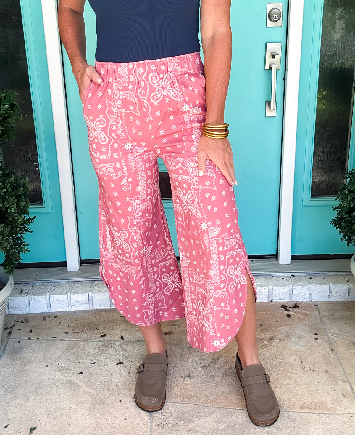 Worth The Hype Pants | Marsala Paisley