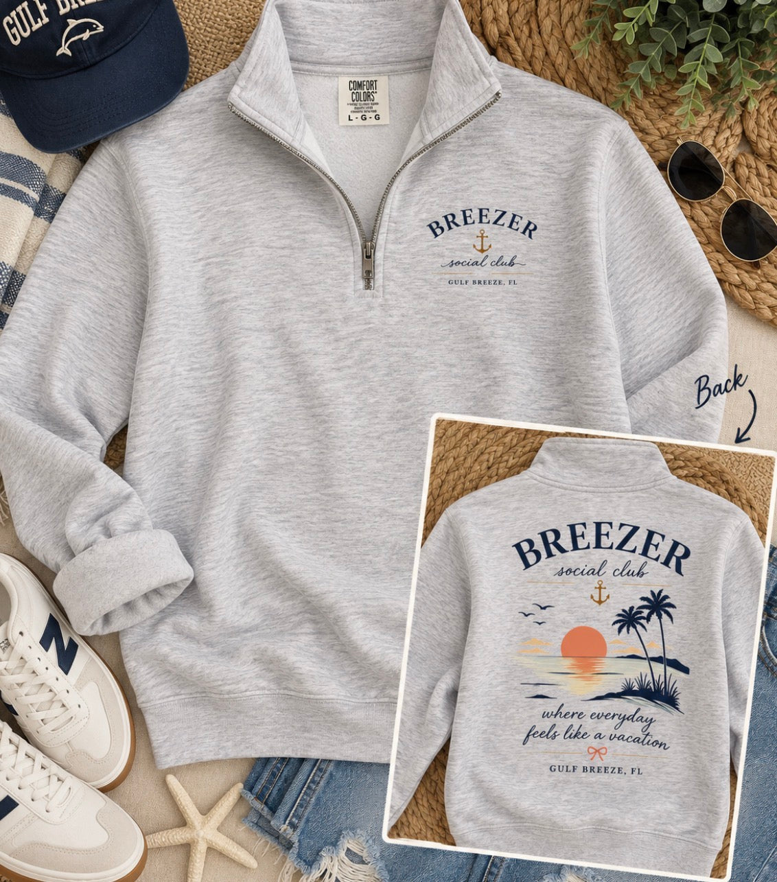 Breezer Social Club Quarter Zip Pullover