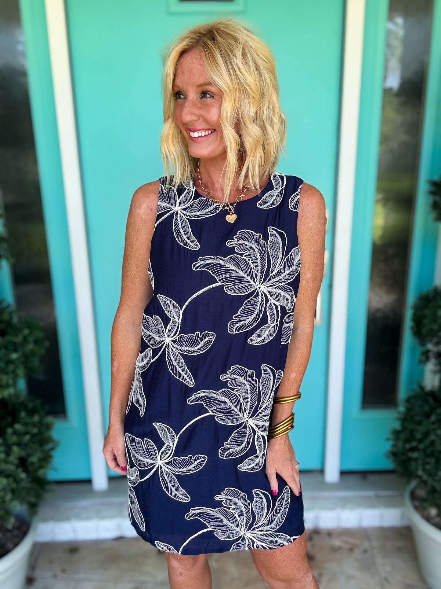 Navy Woven Dress