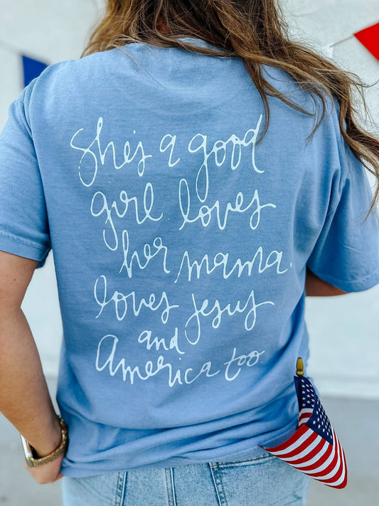 Loves Jesus & America Too Tee