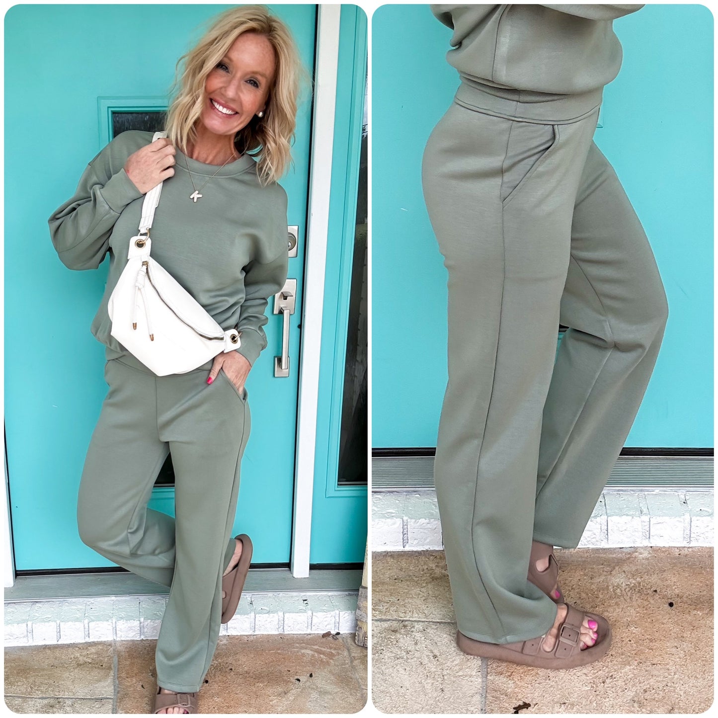 Luxurious Scuba Wide Leg Pants