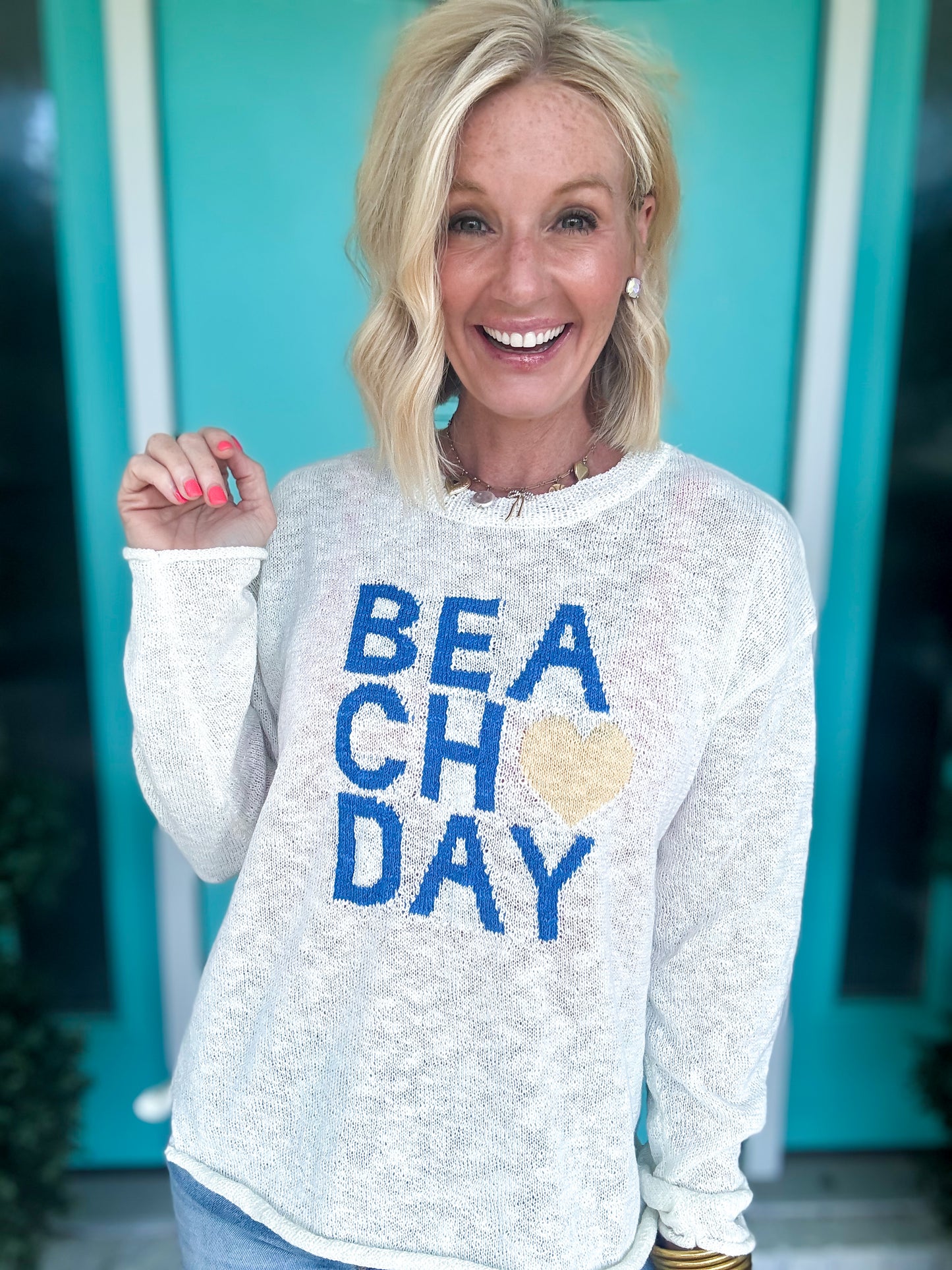 BEACH Day Summer Sweater