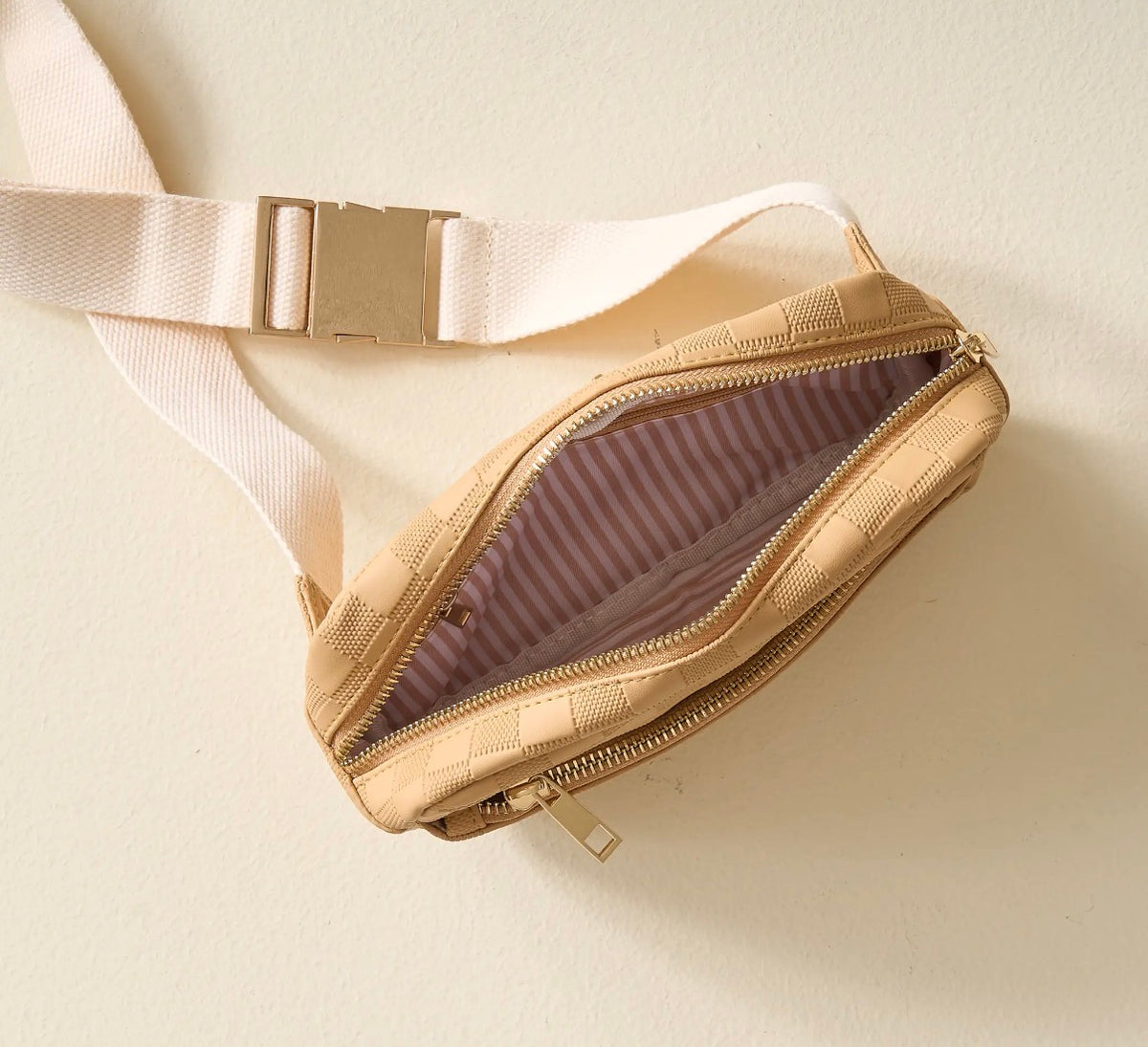 Urban Tan Check Belt Bag