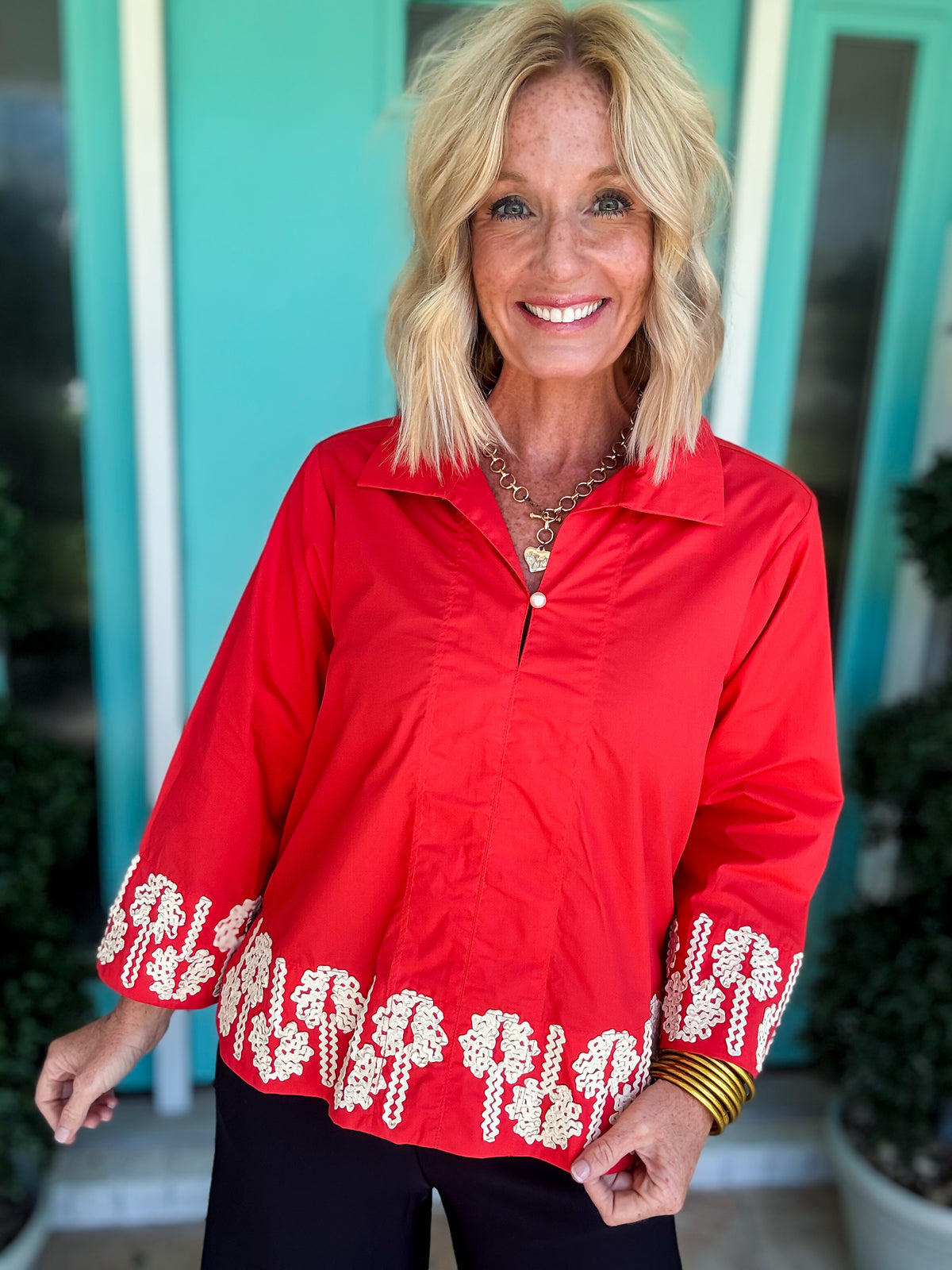 Floral Accent Blouse