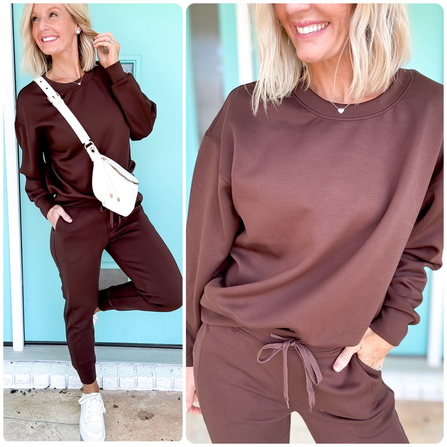 Luxurious Scuba Sweatshirt -- Coffee