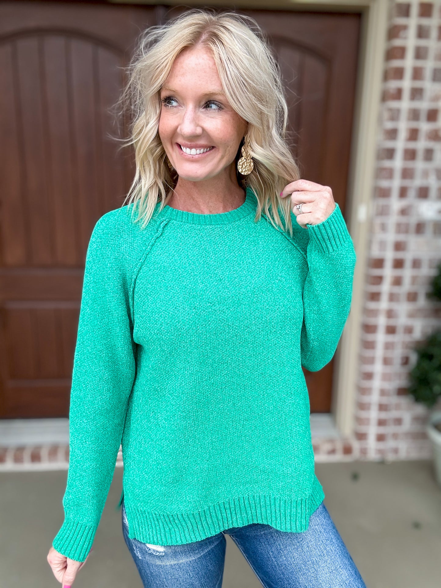 Chelsy Chenille Raglan Sweater