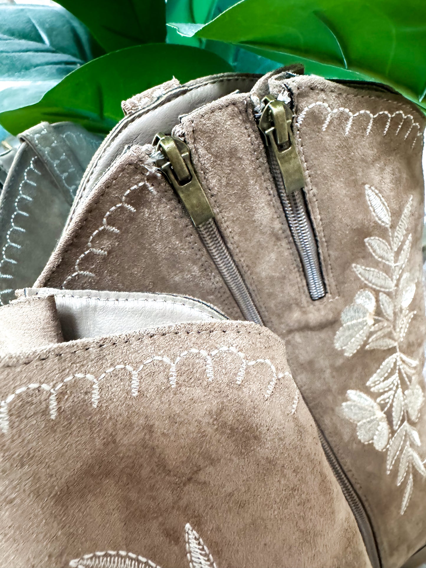 Whitney Stitched Suede Boots