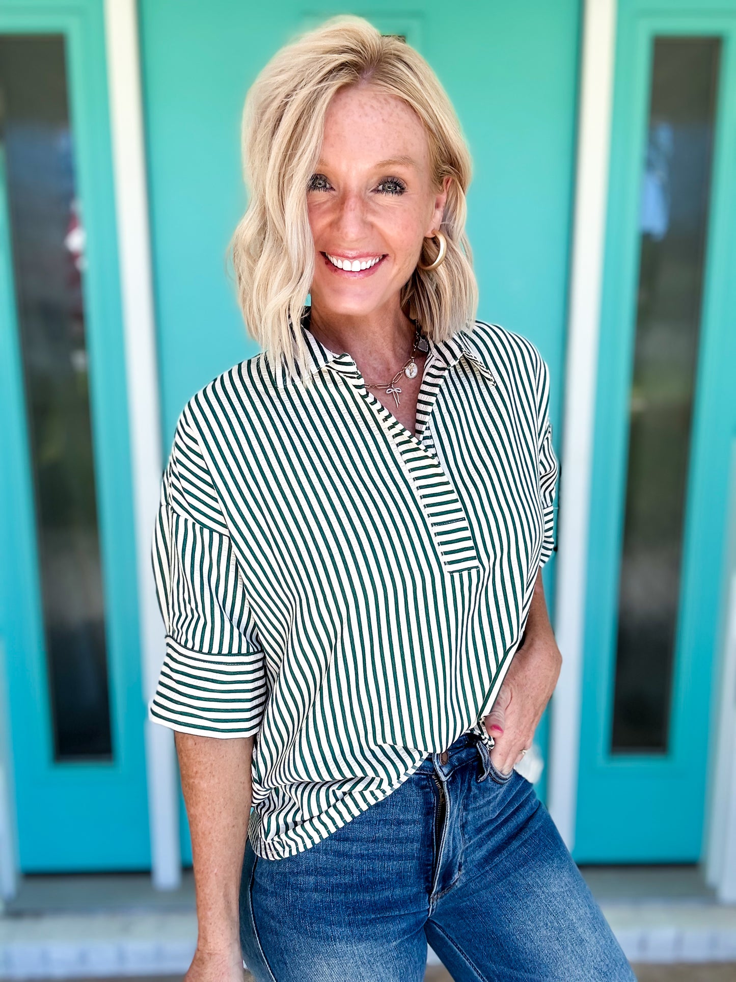 Autumn Breeze Striped Top