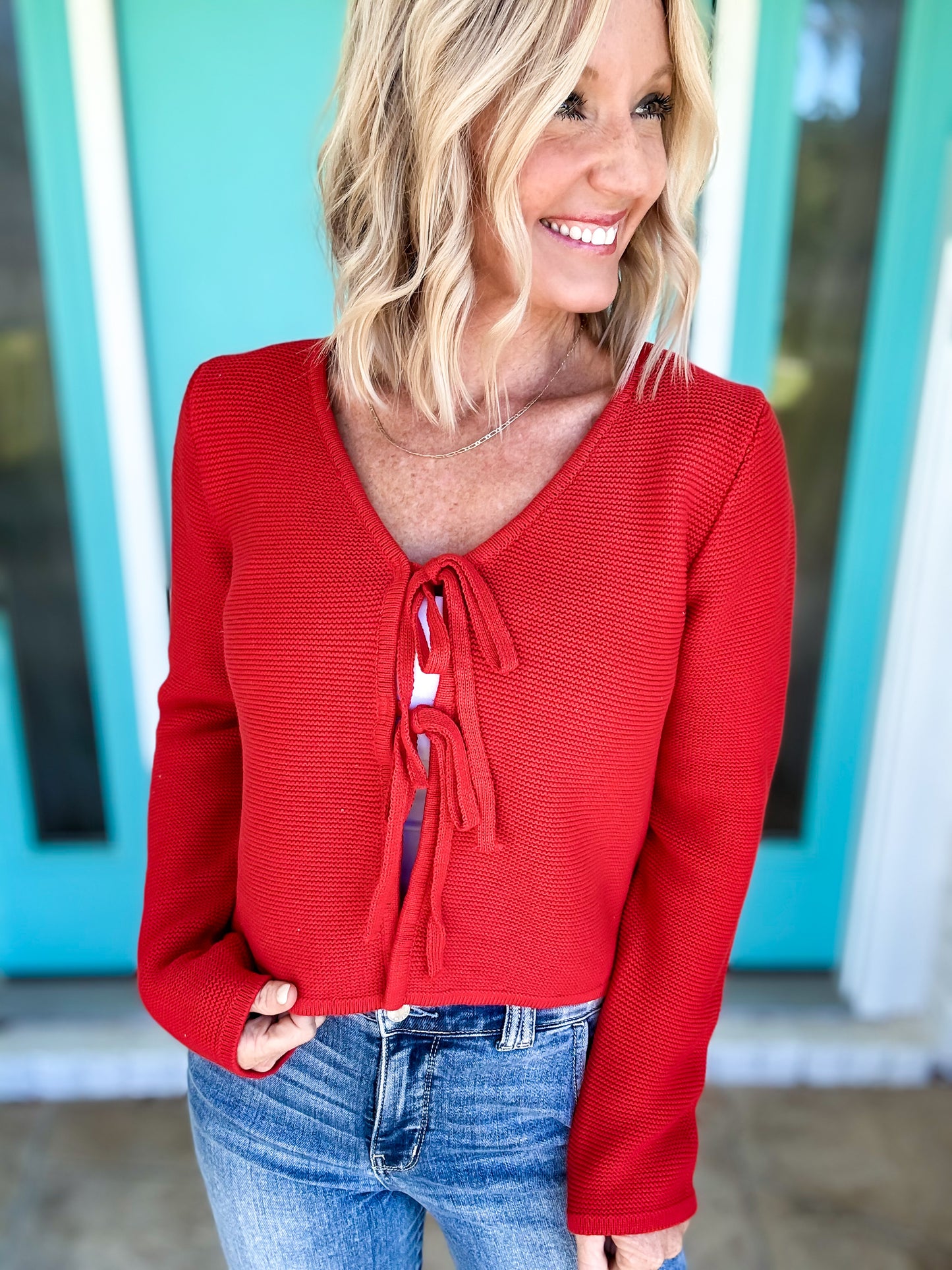 Knitted in Red Sweater
